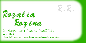 rozalia rozina business card